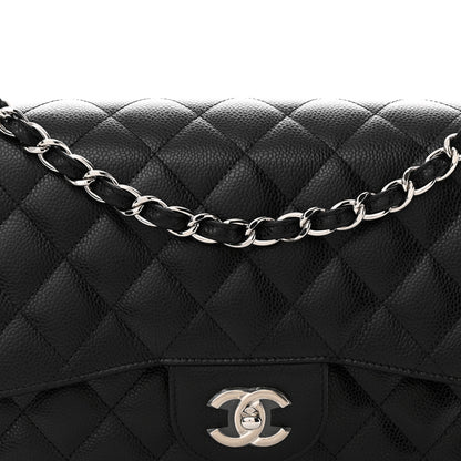 Chanel Caviar Quilted Jumbo Double Flap Black 8 of 12