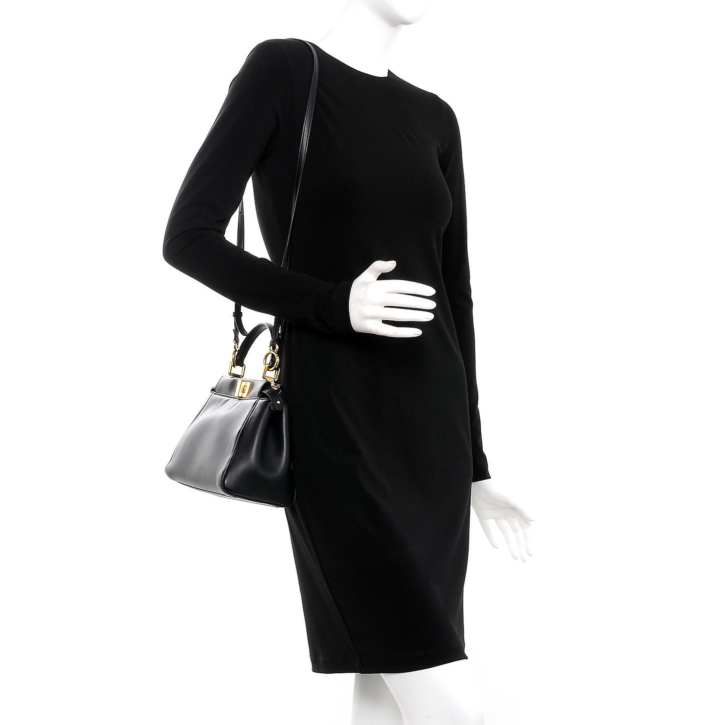 Nappa Mini Peekaboo Iconic Satchel Black