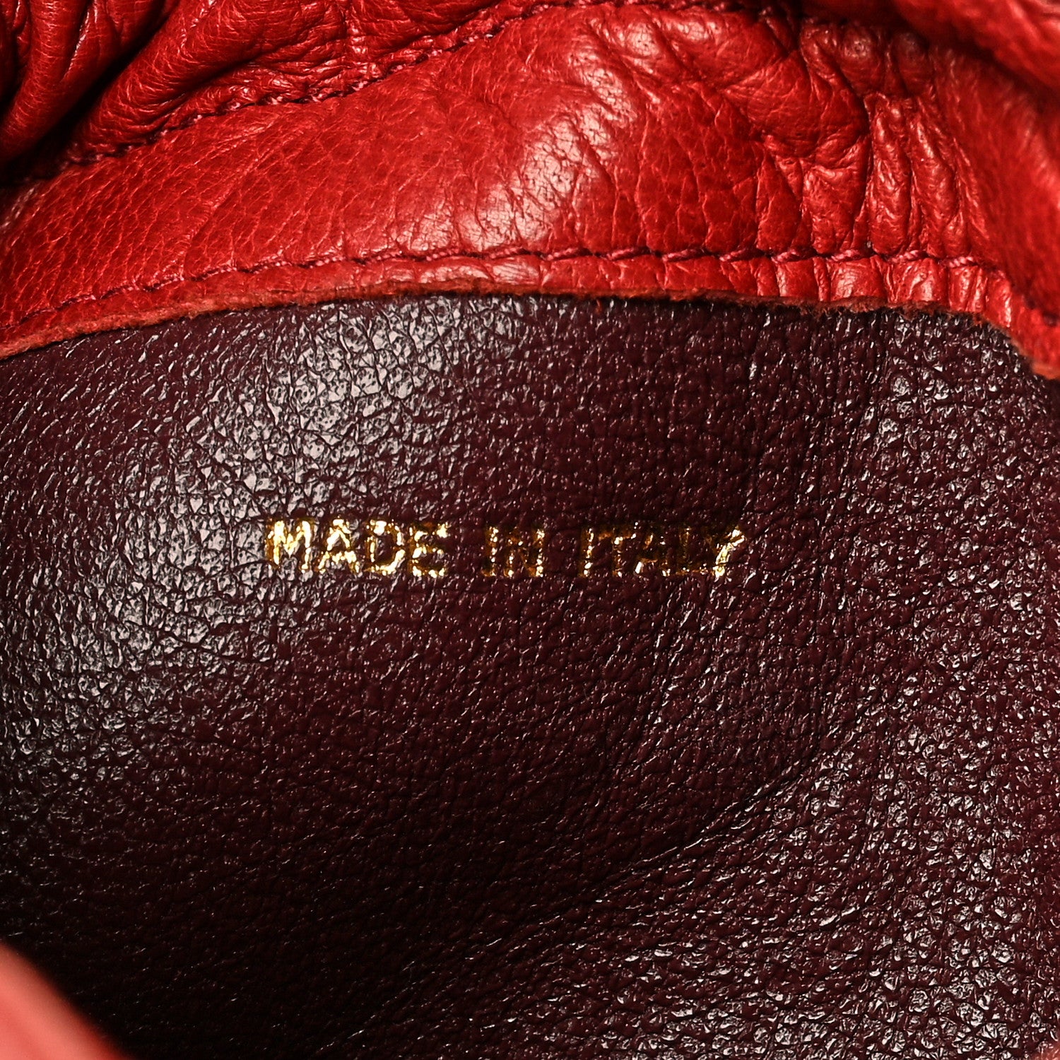 Chanel Lambskin Quilted Mini Drawstring Bucket Bag Red 8 of 12