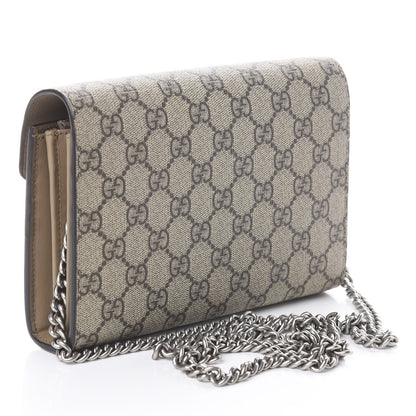 Gucci GG Supreme Monogram Mini Dionysus Chain Wallet Beige Taupe 2 of 8