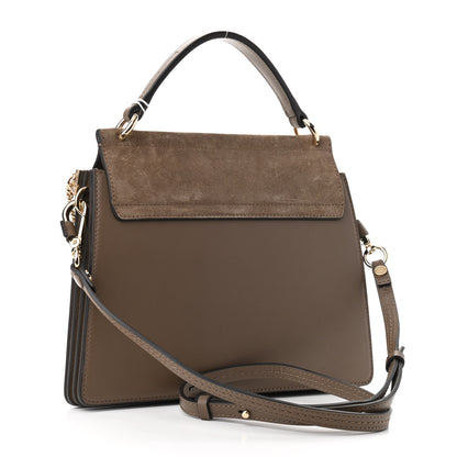 Chloe Suede Calfskin Small Faye Top Handle Bag Army Green 3 of 9