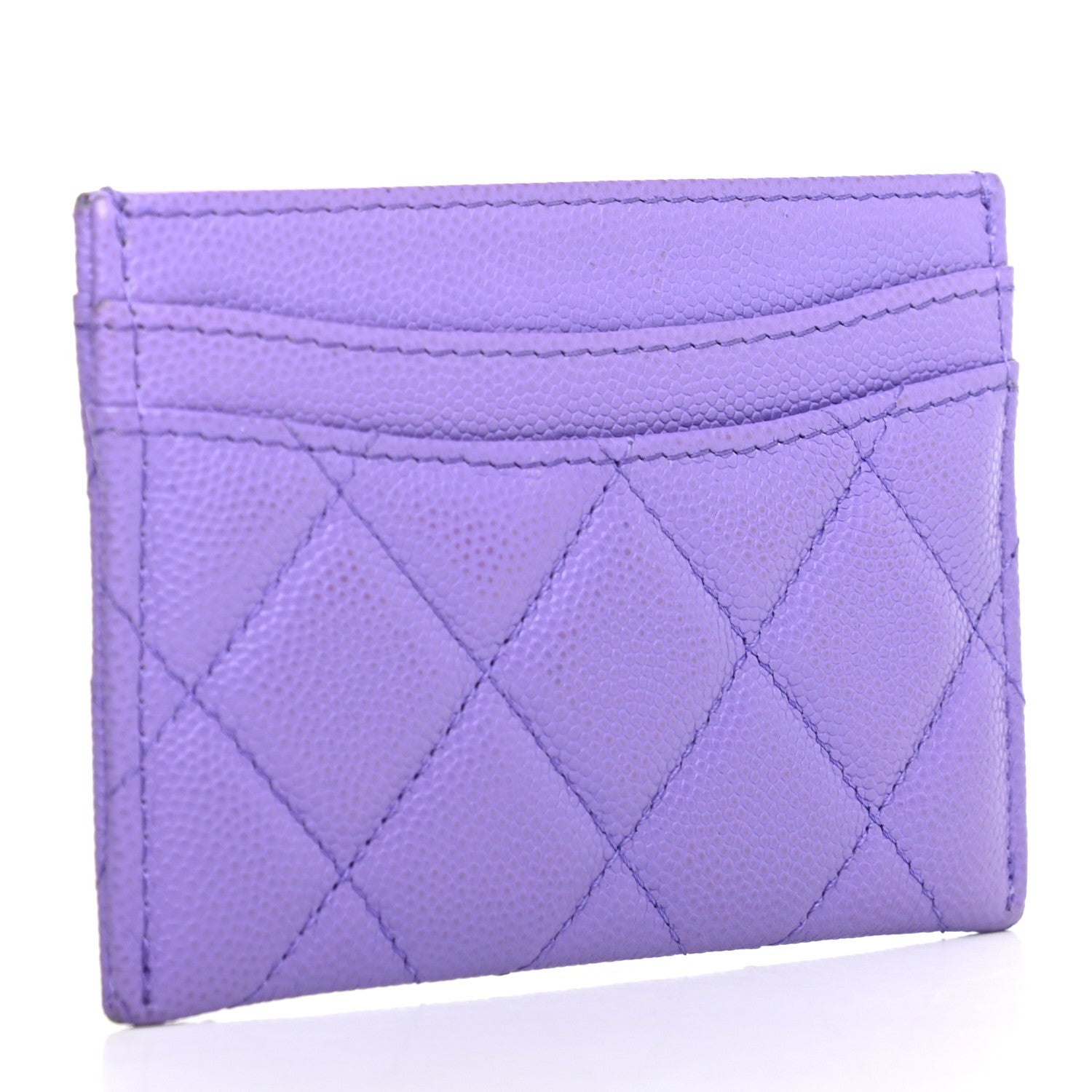 Chanel Caviar Quilted Card Holder Purple 3 of 8