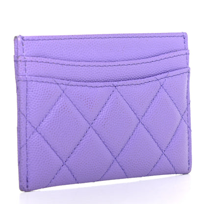 Chanel Caviar Quilted Card Holder Purple 3 of 8