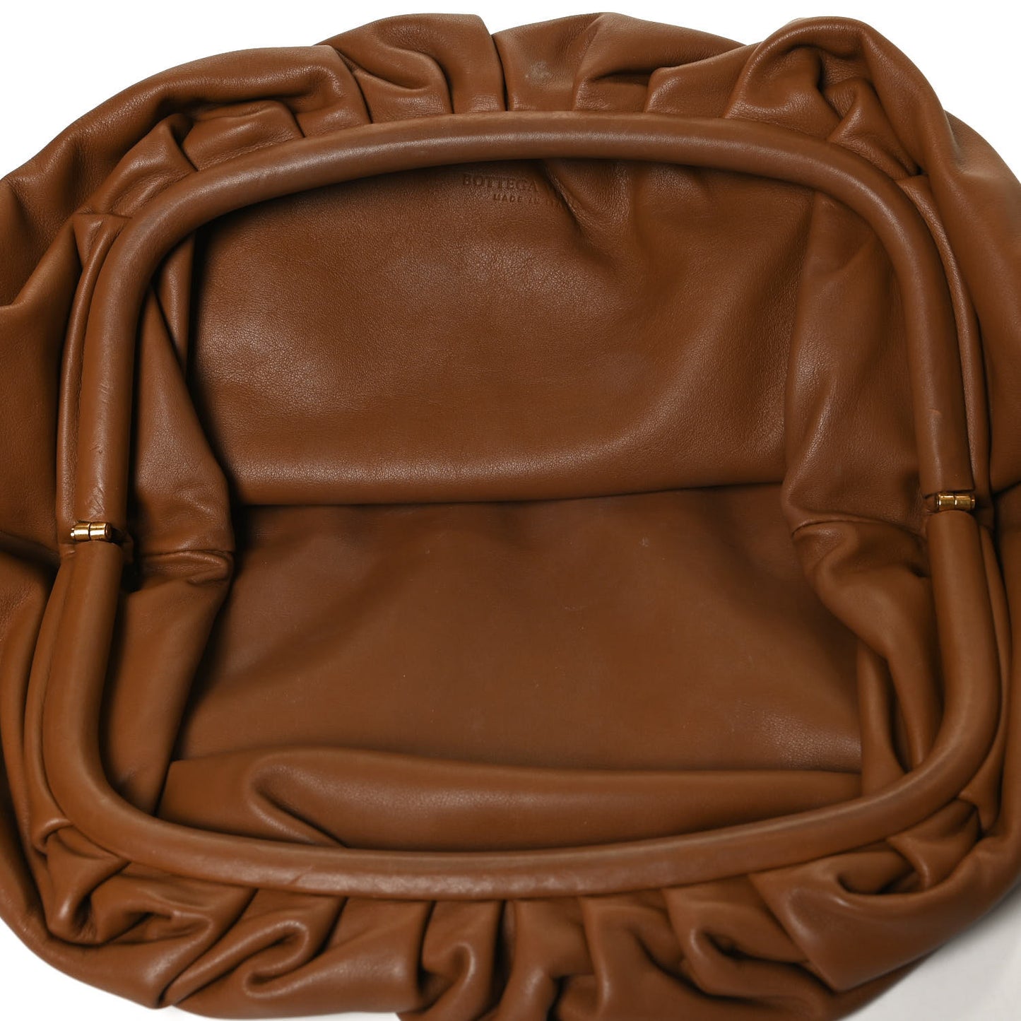 Smooth Butter Calf The Pouch Oversized Clutch Cammello