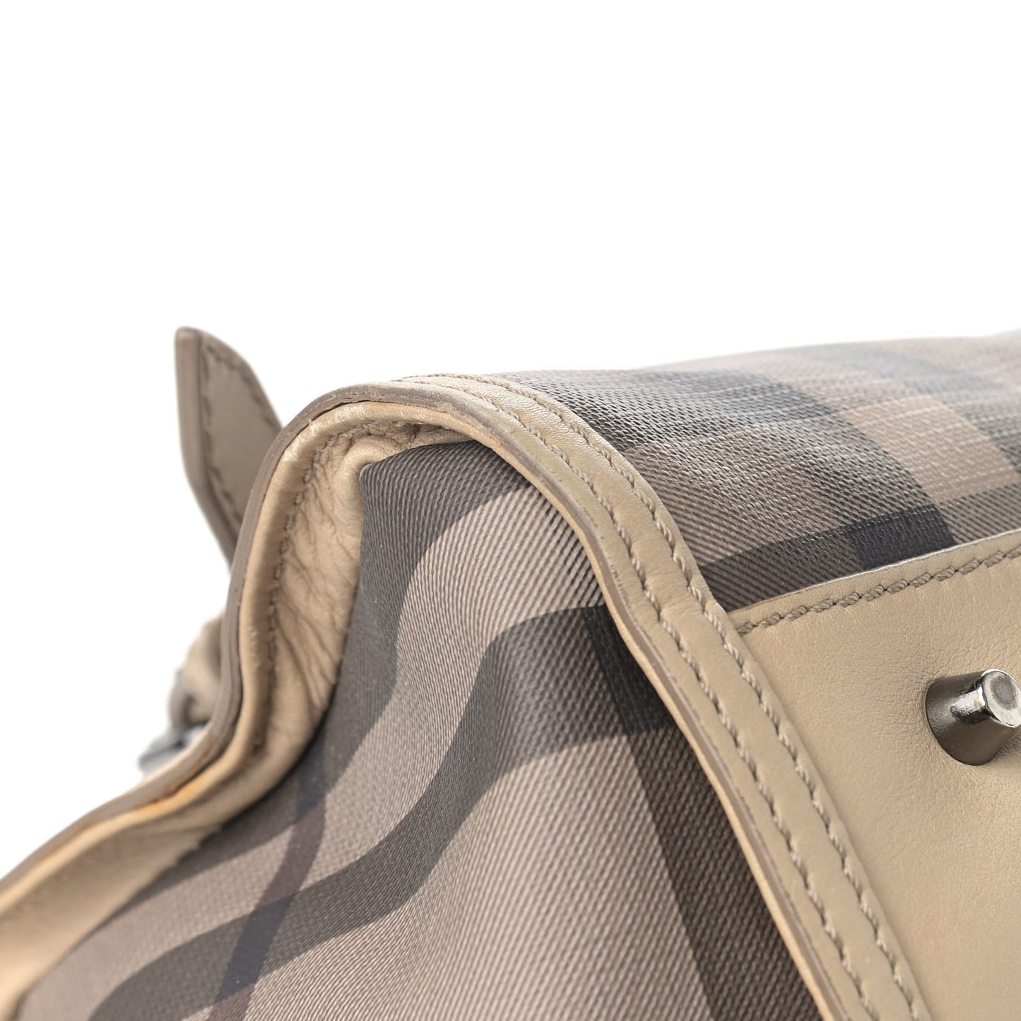 Smoked Check Satchel Trench