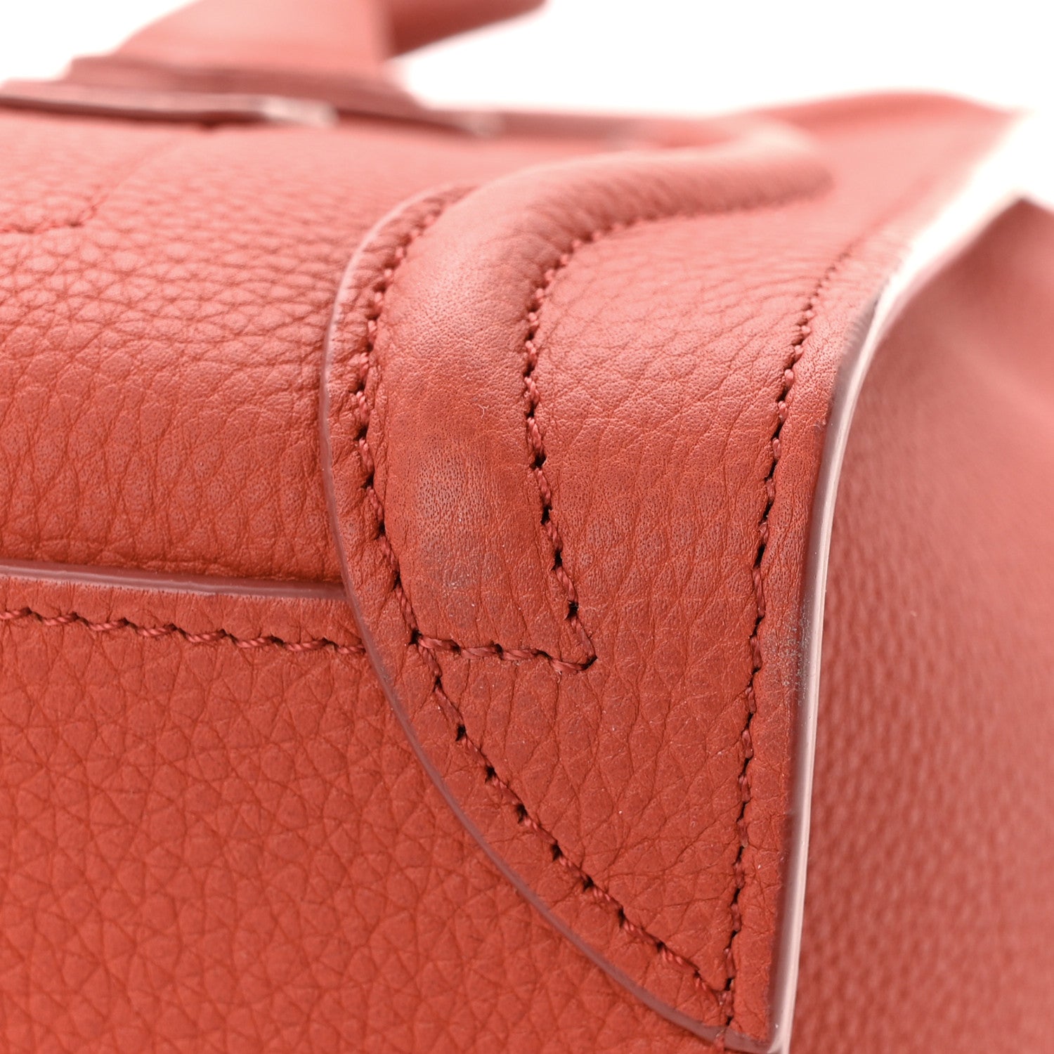 Celine Drummed Calfskin Nano Luggage Terracotta 11 of 11