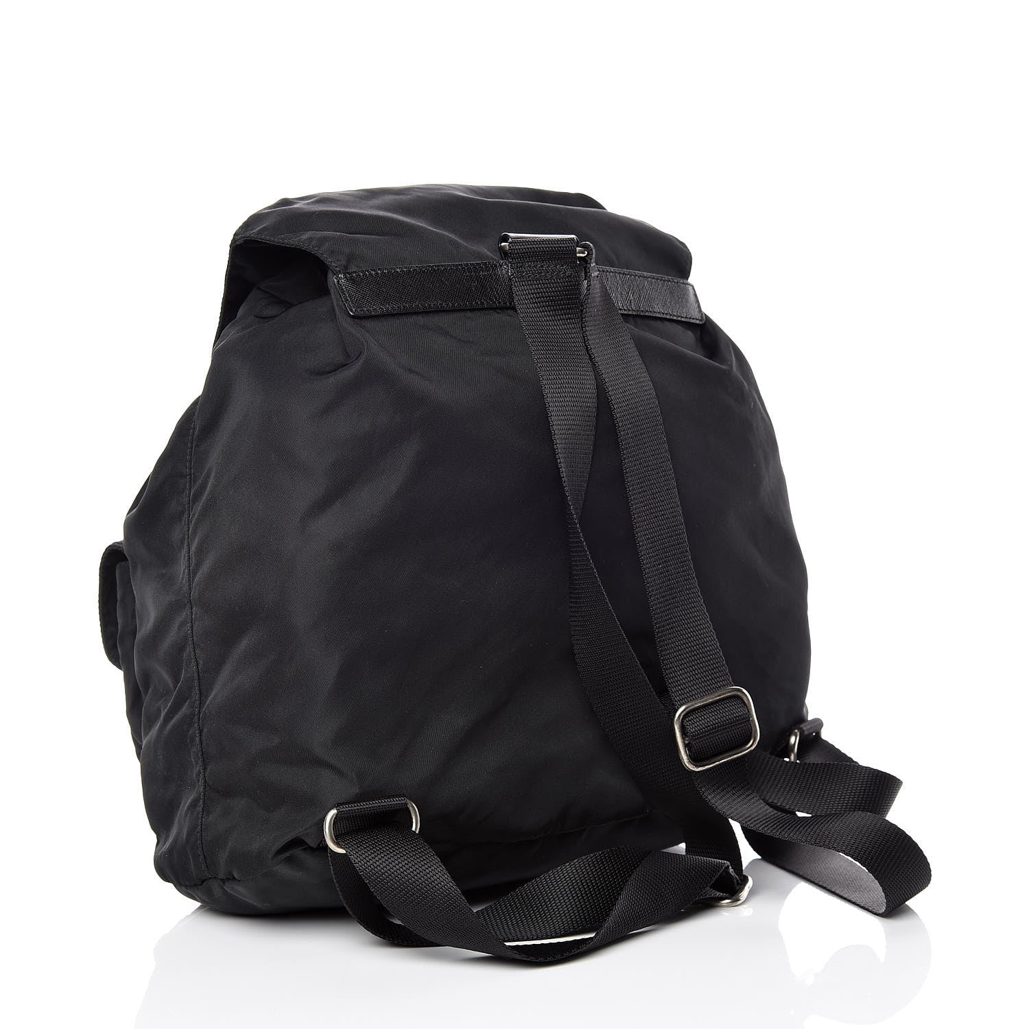 Prada Tessuto Nylon Saffiano Medium Backpack Black 3 of 9