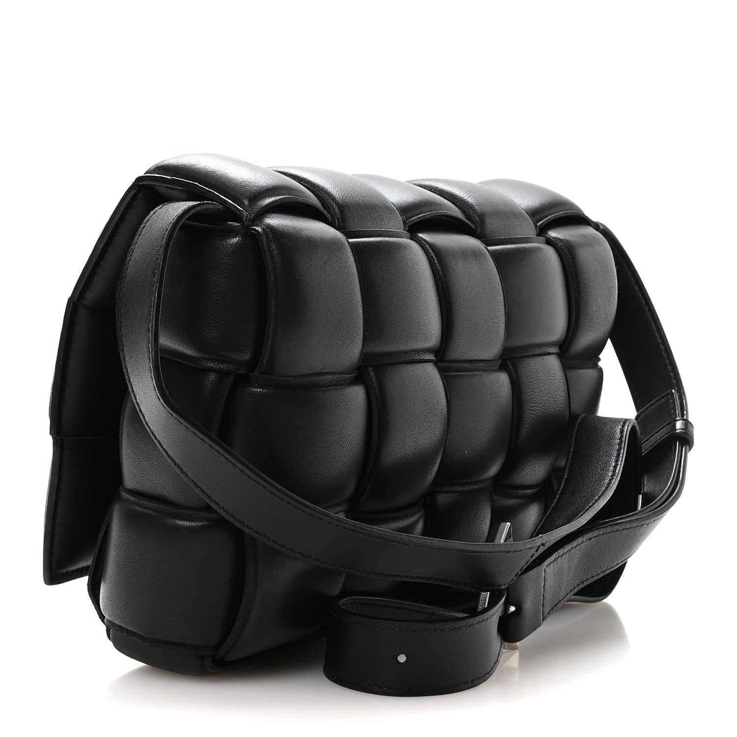 Bottega Veneta Nappa Maxi Intreccio Padded Cassette Crossbody Bag Black 3 of 10