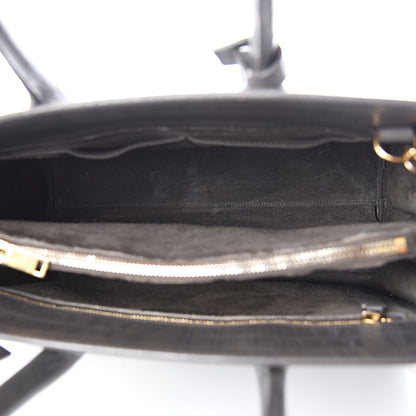 Saint Laurent Calfskin Crocodile Embossed Small Sac De Jour Fog 6 of 17