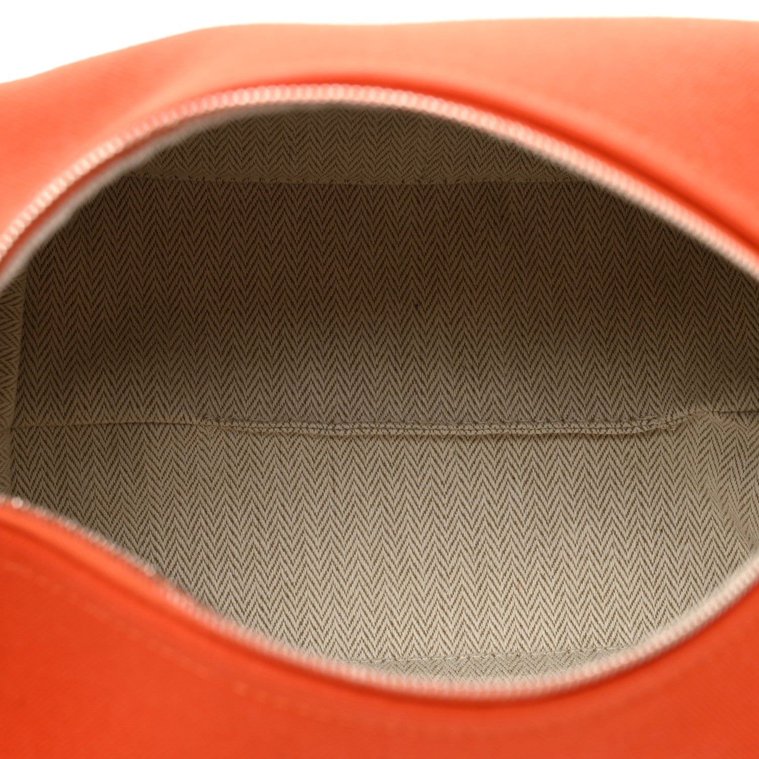 Hermes Canvas Small Bride-A-Brac Pouch Orange Burgundy 5 of 7