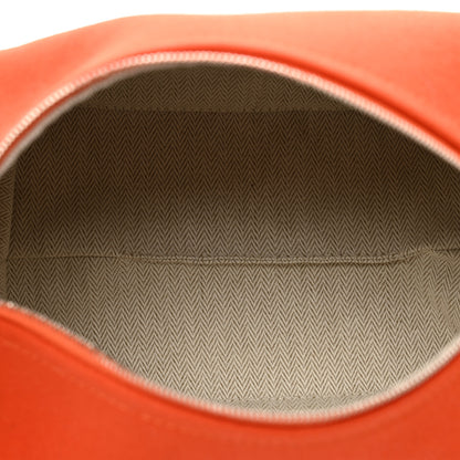Hermes Canvas Small Bride-A-Brac Pouch Orange Burgundy 5 of 7