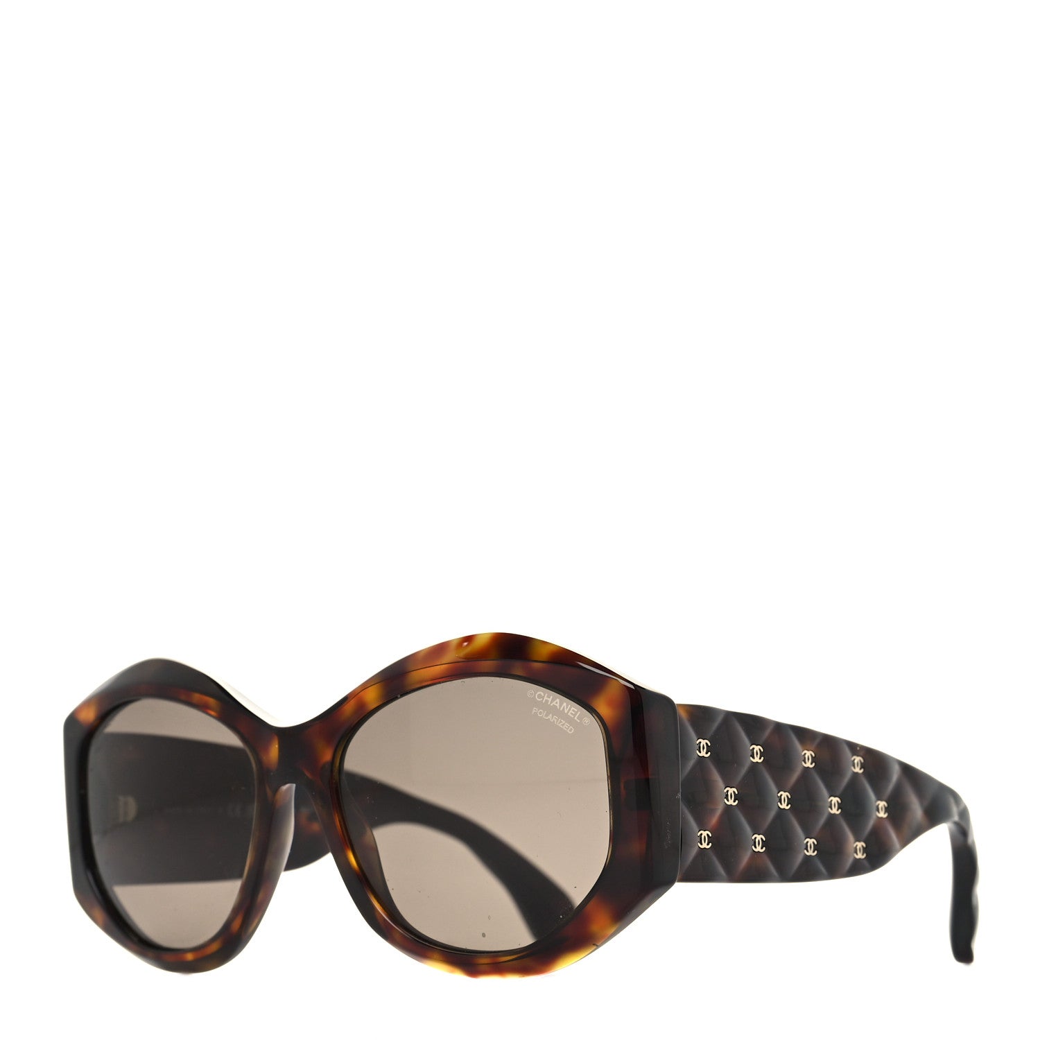 Chanel Acetate Quilted CC Sunglasses 5486 Tortoise 1 of 8