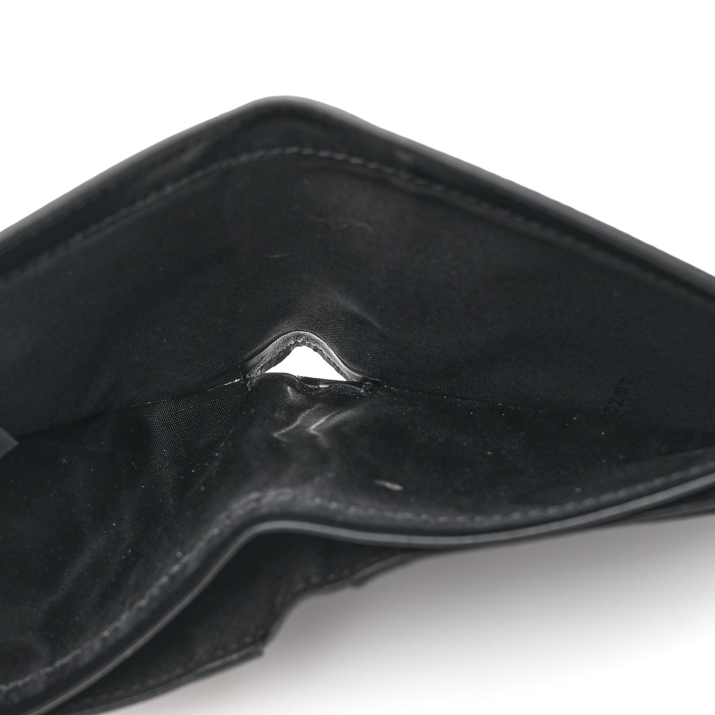 Glazed Fabric Vitello King FF 1974 Diagonal Bi-Fold Wallet Grey Black Sunflower