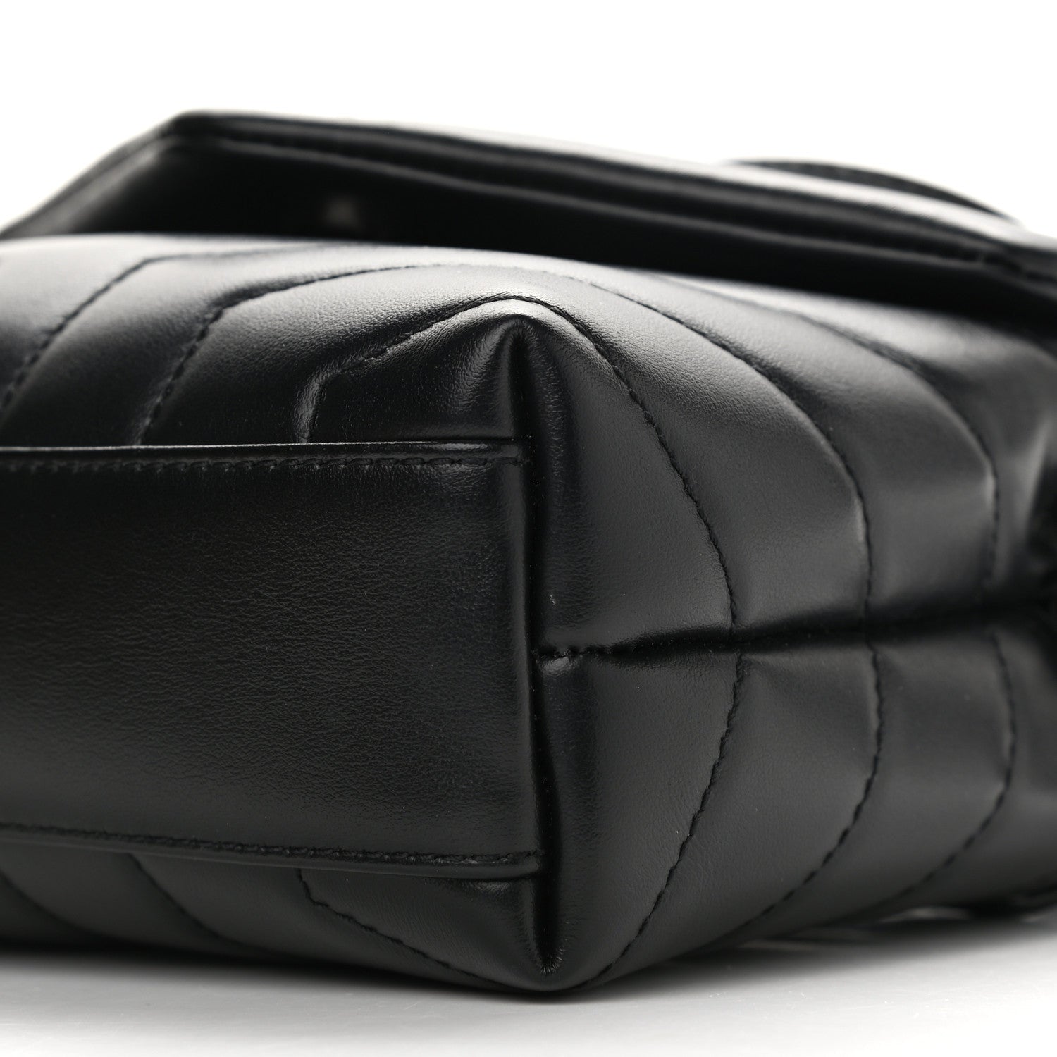 Saint Laurent Calfskin Y Quilted Monogram Toy Loulou Crossbody Bag Black 10 of 12