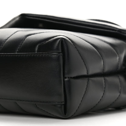 Saint Laurent Calfskin Y Quilted Monogram Toy Loulou Crossbody Bag Black 10 of 12