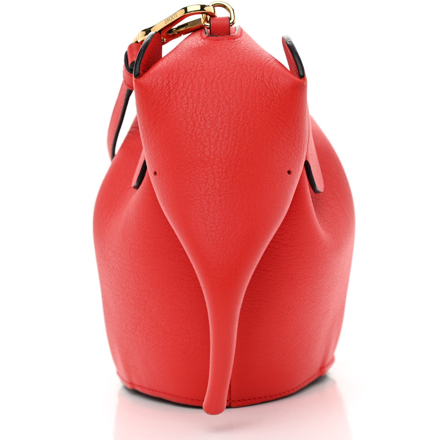 Calfskin Mini Elephant Crossbody Bag Scarlet Red