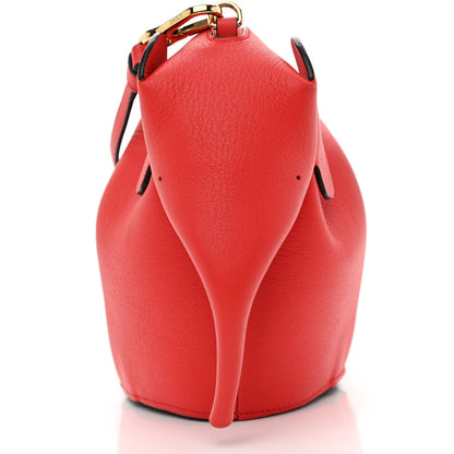 Loewe Calfskin Mini Elephant Crossbody Bag Scarlet Red 12 of 13