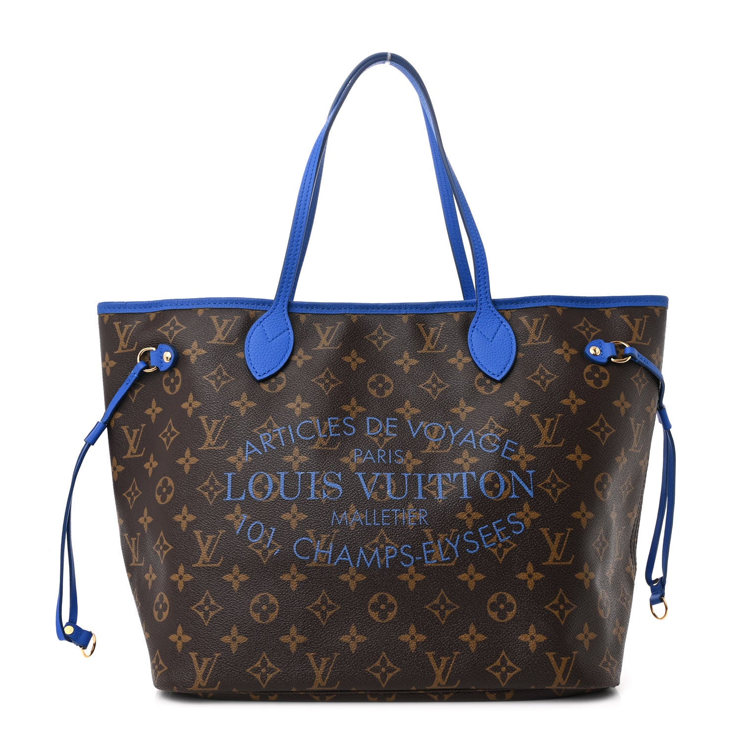 Louis Vuitton Monogram Articles de Voyage Ikat Neverfull MM Grand Blue 1 of 9
