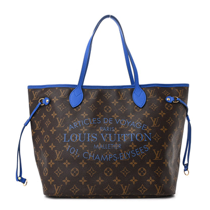 Louis Vuitton Monogram Articles de Voyage Ikat Neverfull MM Grand Blue 1 of 9
