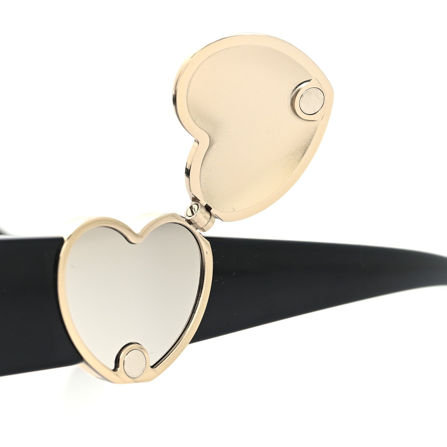 Chanel Acetate Enamel Heart Square Sunglasses 5518-A Black 7 of 8