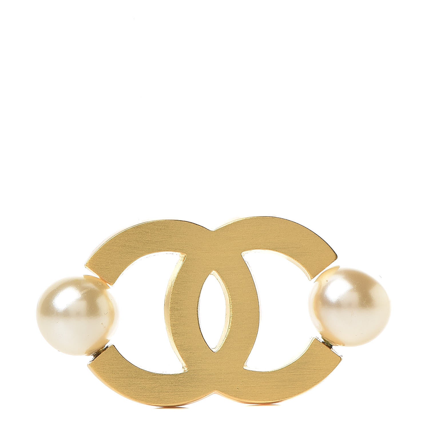 Chanel Pearl CC Brooch Gold 1 of 6