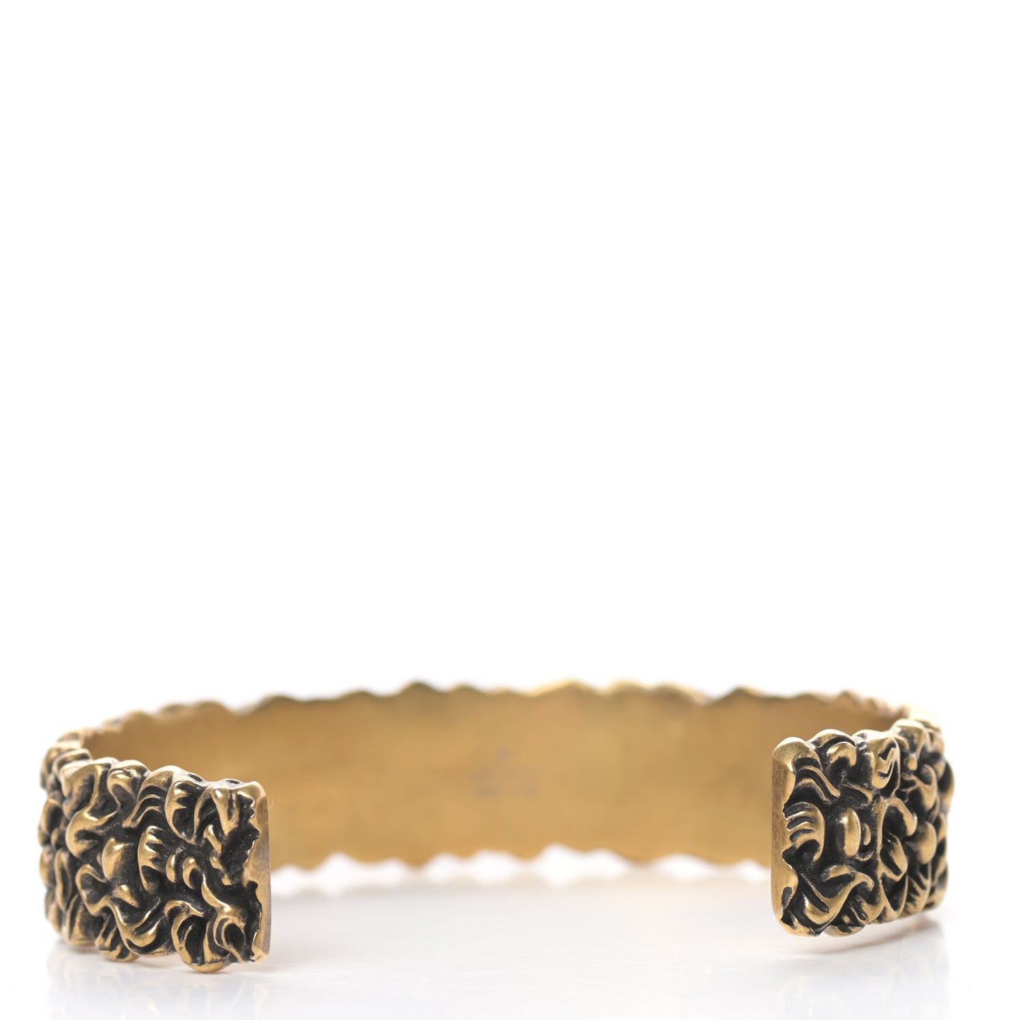 Metal Lion Mane Cuff Bracelet S Aged Gold
