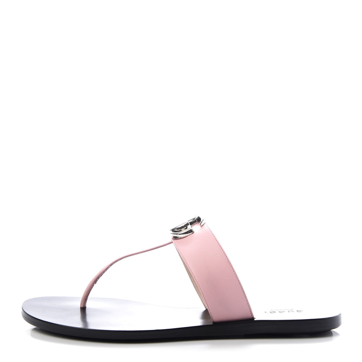 Calfskin GG Marmont Thong Sandals 37.5 Wild Rose