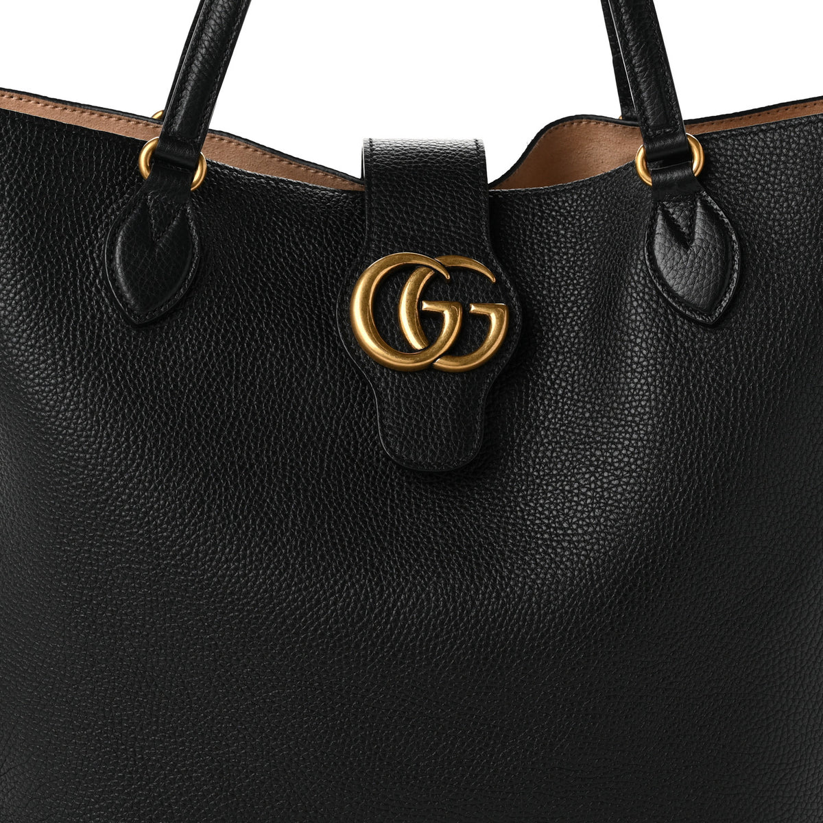 Gucci Grained Calfskin Small Dahlia Tote Black 9 of 11
