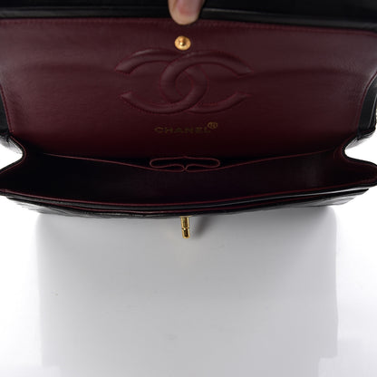 Chanel Lambskin Quilted Medium Double Flap Black 7 of 17