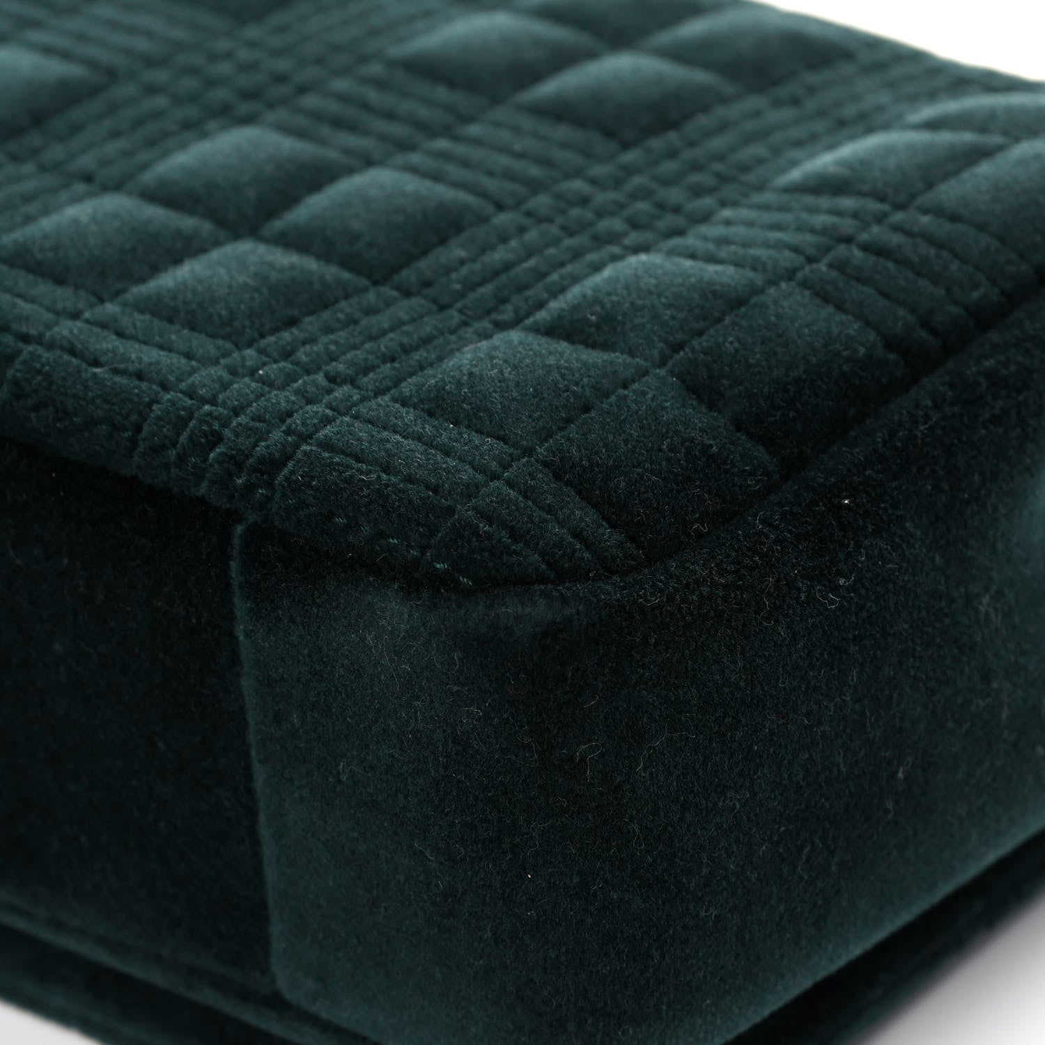 Burberry Velvet Quilted Small Lola Bag Dark Green 11 of 13