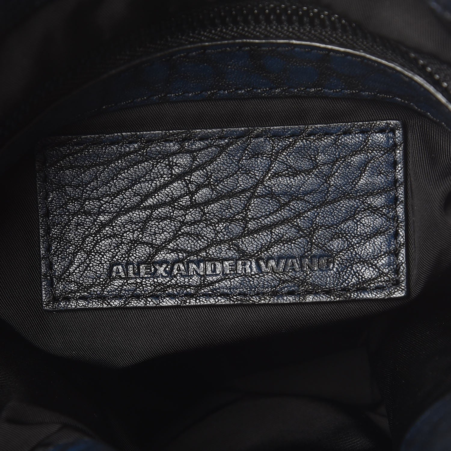 Alexander Wang Pebbled Lambskin Diego Bucket Navy 6 of 6