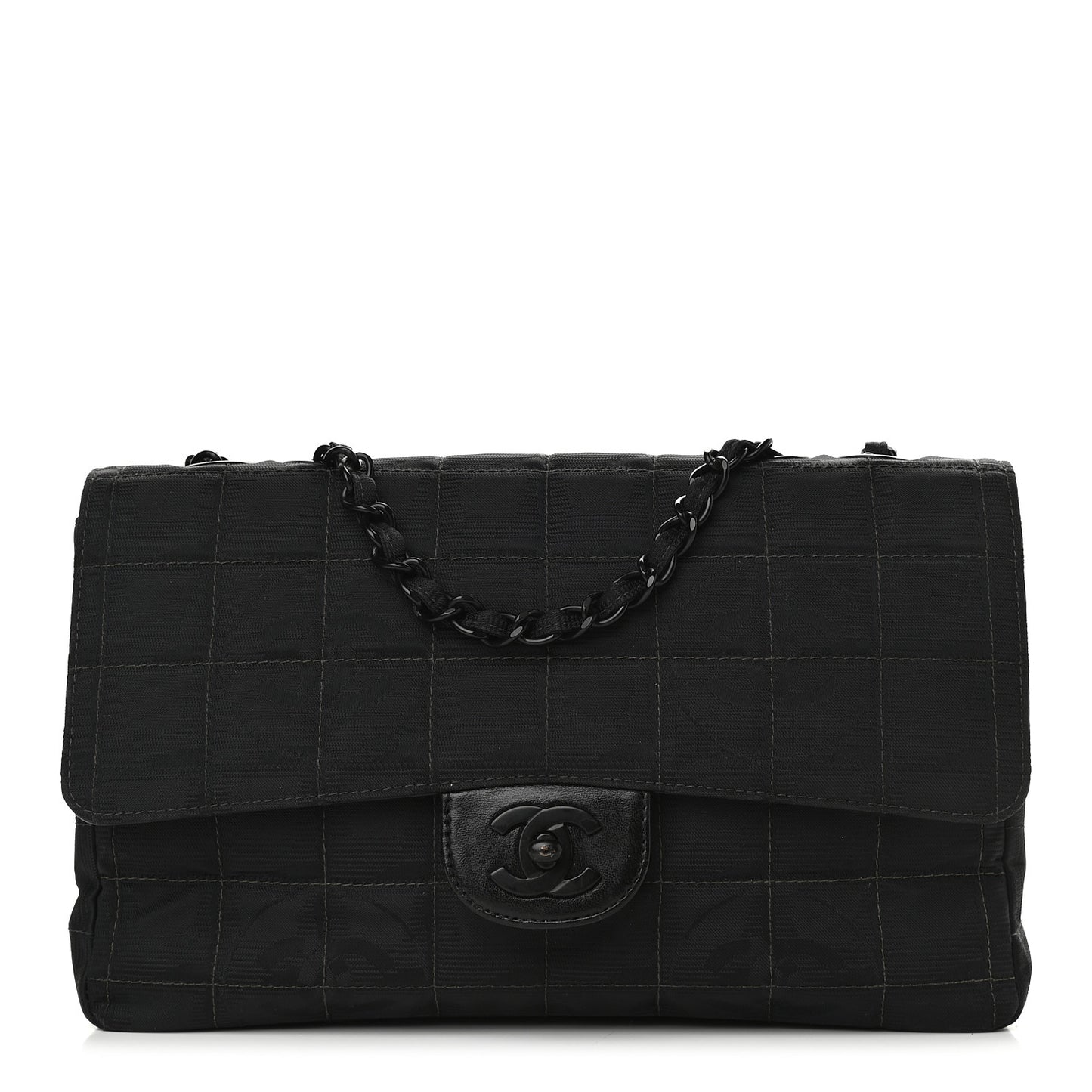 Nylon Medium Travel Flap Black