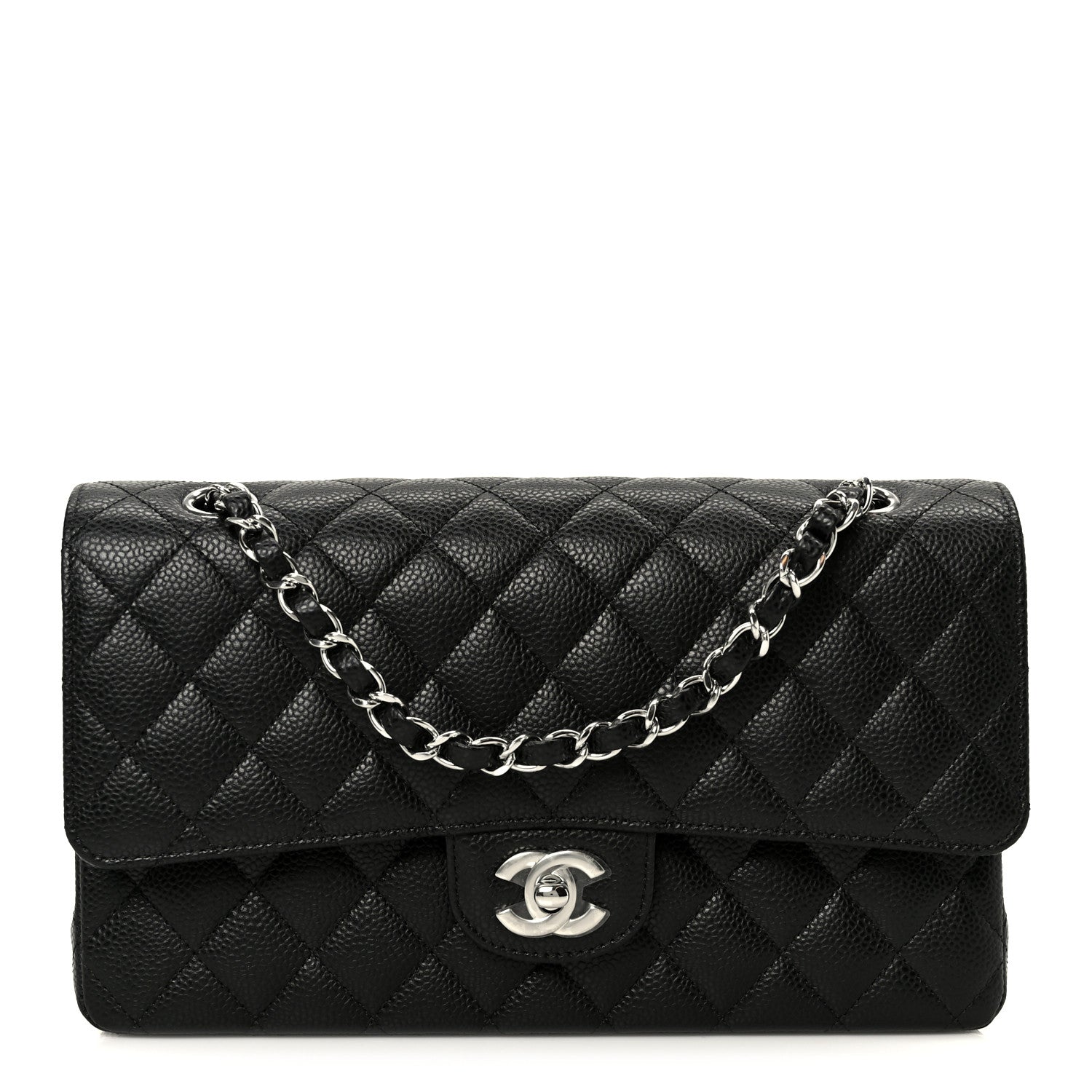 Chanel Caviar Quilted Medium Double Flap Black 1 of 12