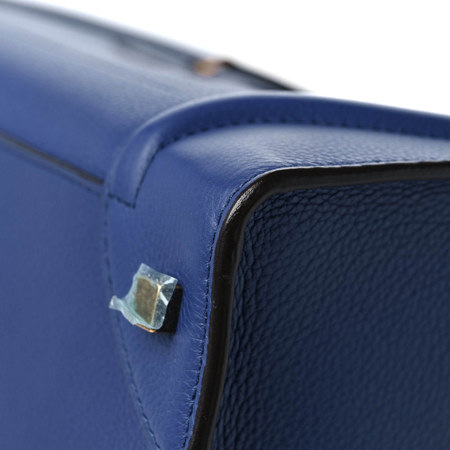 Drummed Calfskin Mini Luggage Indigo