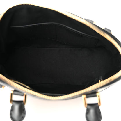 Burberry Bridle Calfskin House Check Small Orchard Bowling Bag Black 5 of 19