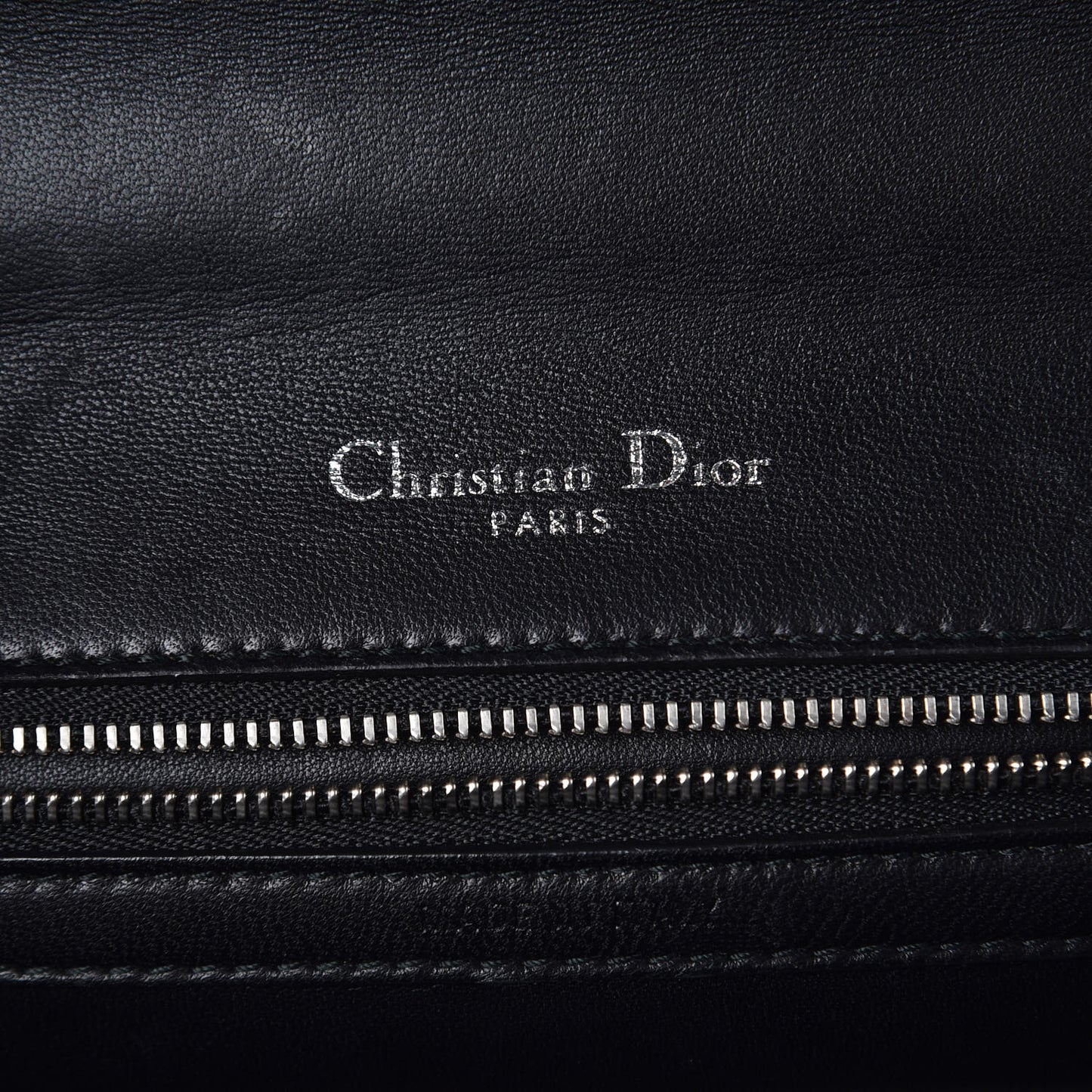 Lambskin Embroidered Medium Diorama Flap Bag Black