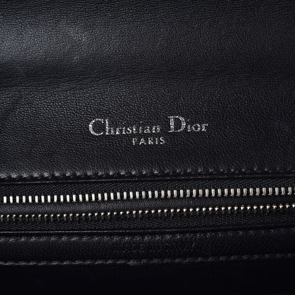 Christian Dior Lambskin Embroidered Medium Diorama Flap Bag Black 6 of 14