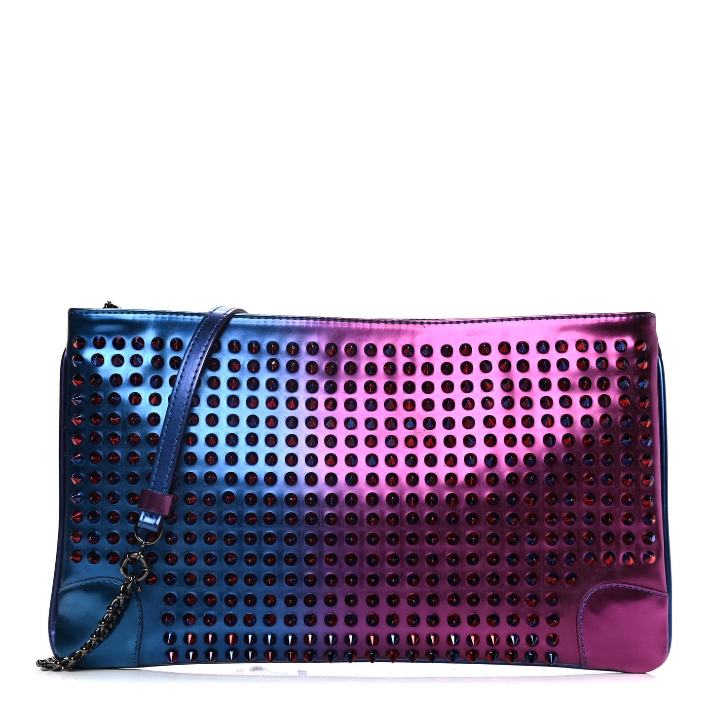 Patent Scarabe Spikes Loubiposh Chain Clutch Rose Digitale
