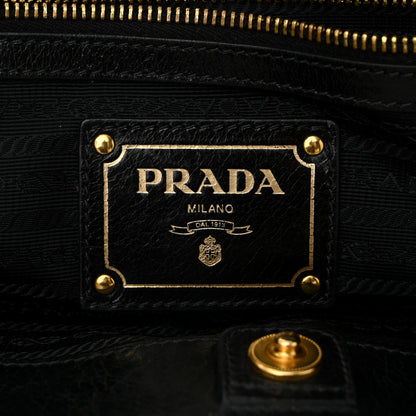 Prada Glace Calf Tote Black 7 of 12