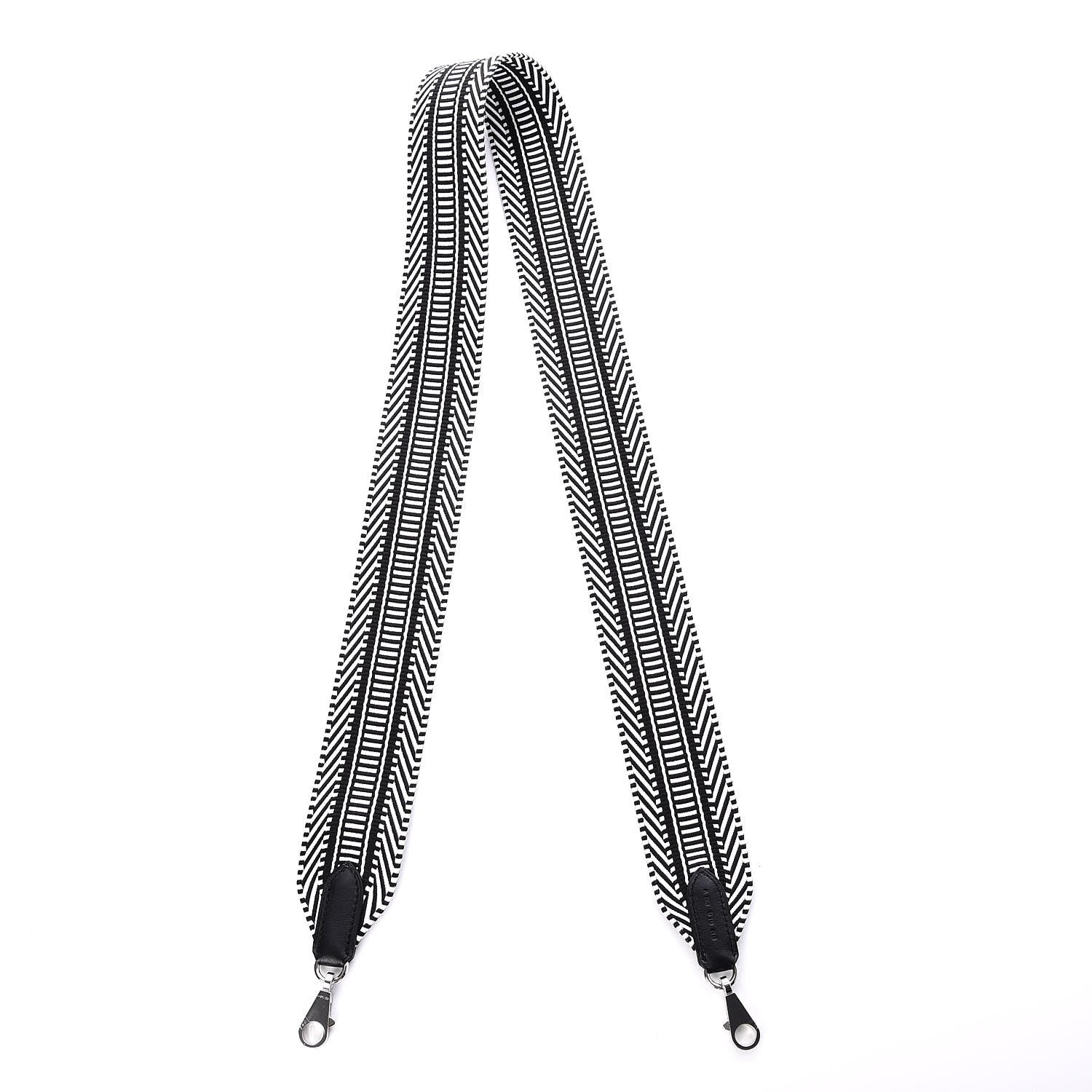 Hermes Toile Swift 50mm Sangle Cavale Shoulder Strap Black Ecru 2 of 5