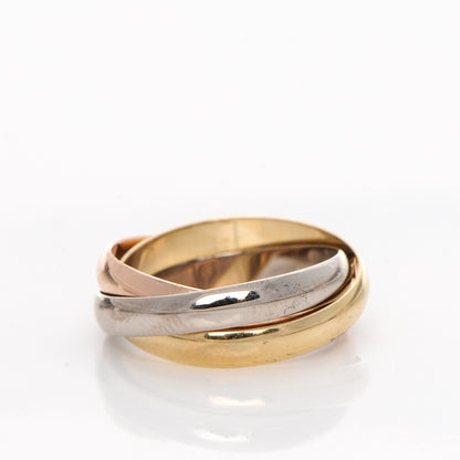 Cartier 18K Pink Yellow White Gold Small Trinity Ring 46 3.75 3 of 7