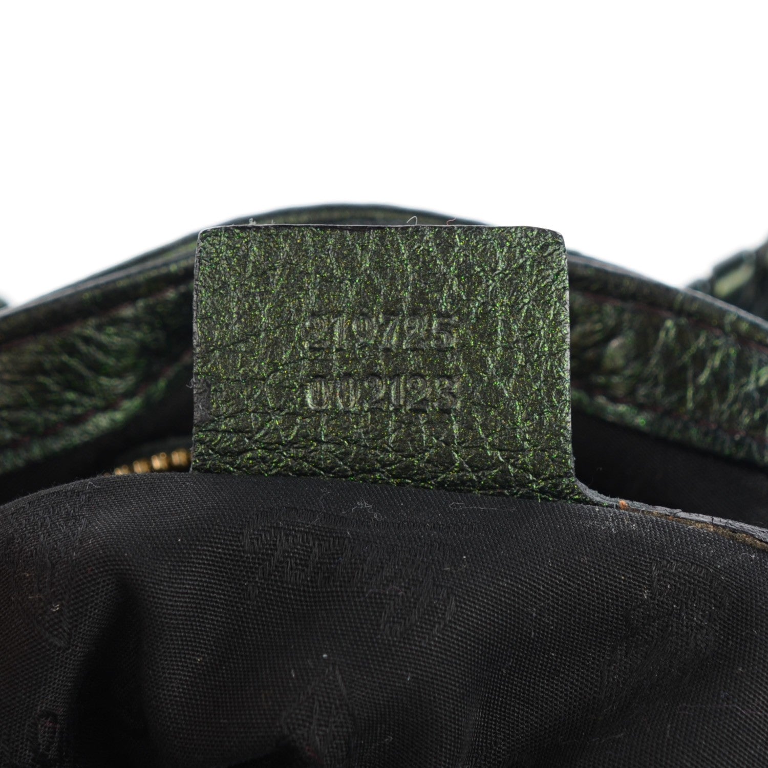 Gucci Metallic Pebbled Calfskin Medium New Jackie Shoulder Bag Green 7 of 7