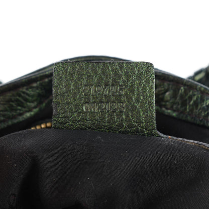 Gucci Metallic Pebbled Calfskin Medium New Jackie Shoulder Bag Green 7 of 7