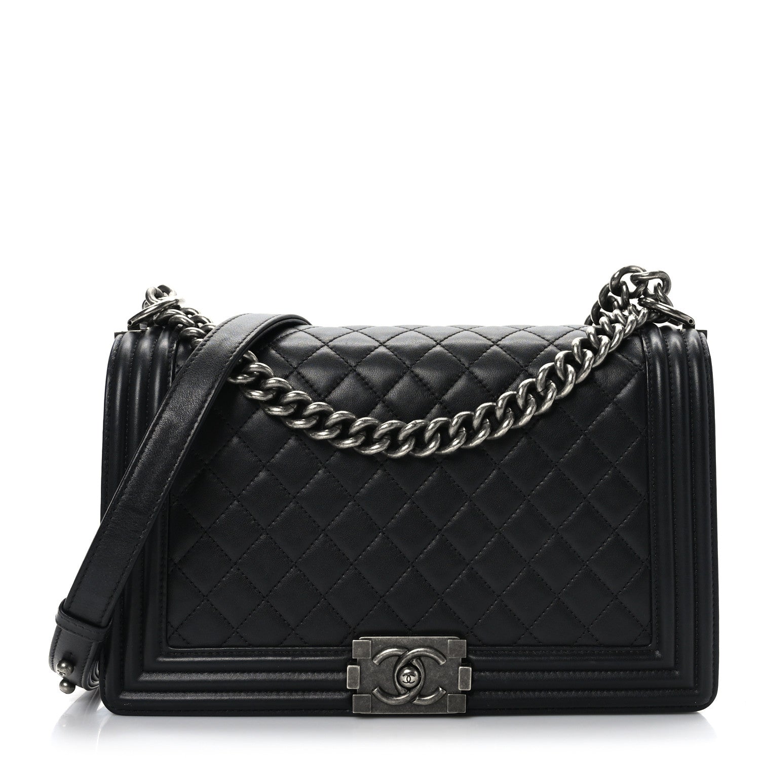 Chanel Lambskin Quilted New Medium Boy Flap Black 1 of 9