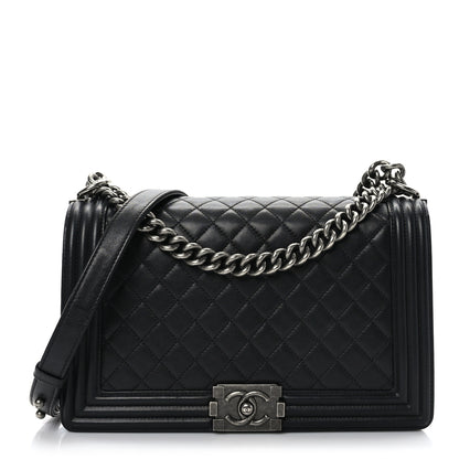 Chanel Lambskin Quilted New Medium Boy Flap Black 1 of 9