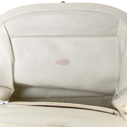 Chanel Lambskin Quilted CC Kiss Lock Evening Clutch White 6 of 9