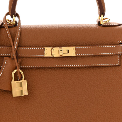 Hermes Togo Kelly Retourne 25 Gold 8 of 11