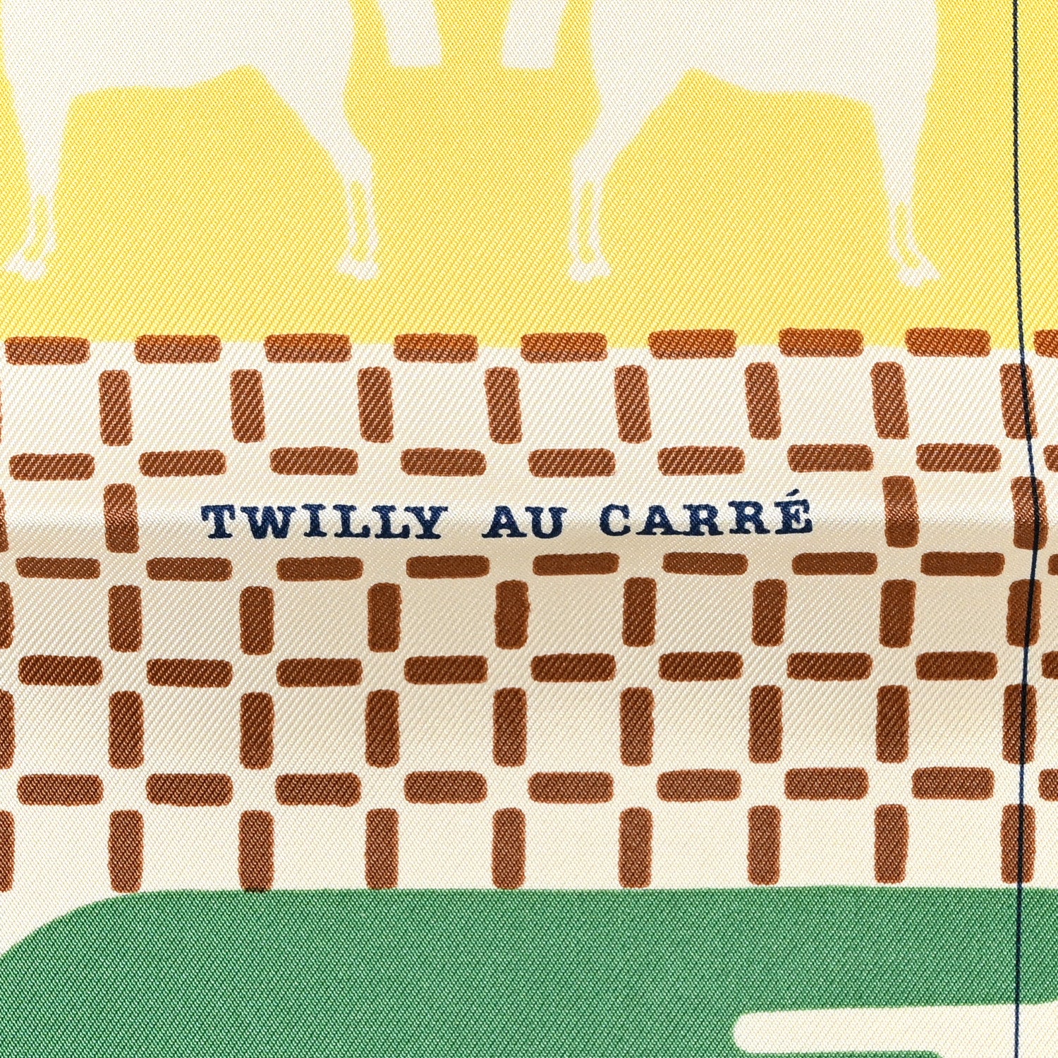 Hermes Silk Liste Vernie Au Bloc Twilly 90 Bleu Rose Vert 5 of 6
