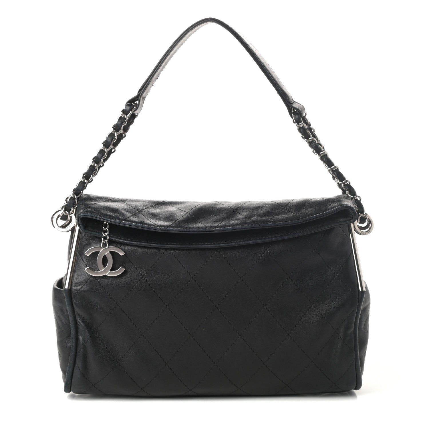 Chanel Lambskin Stitched Medium Ultimate Soft Tote Black 1 of 10