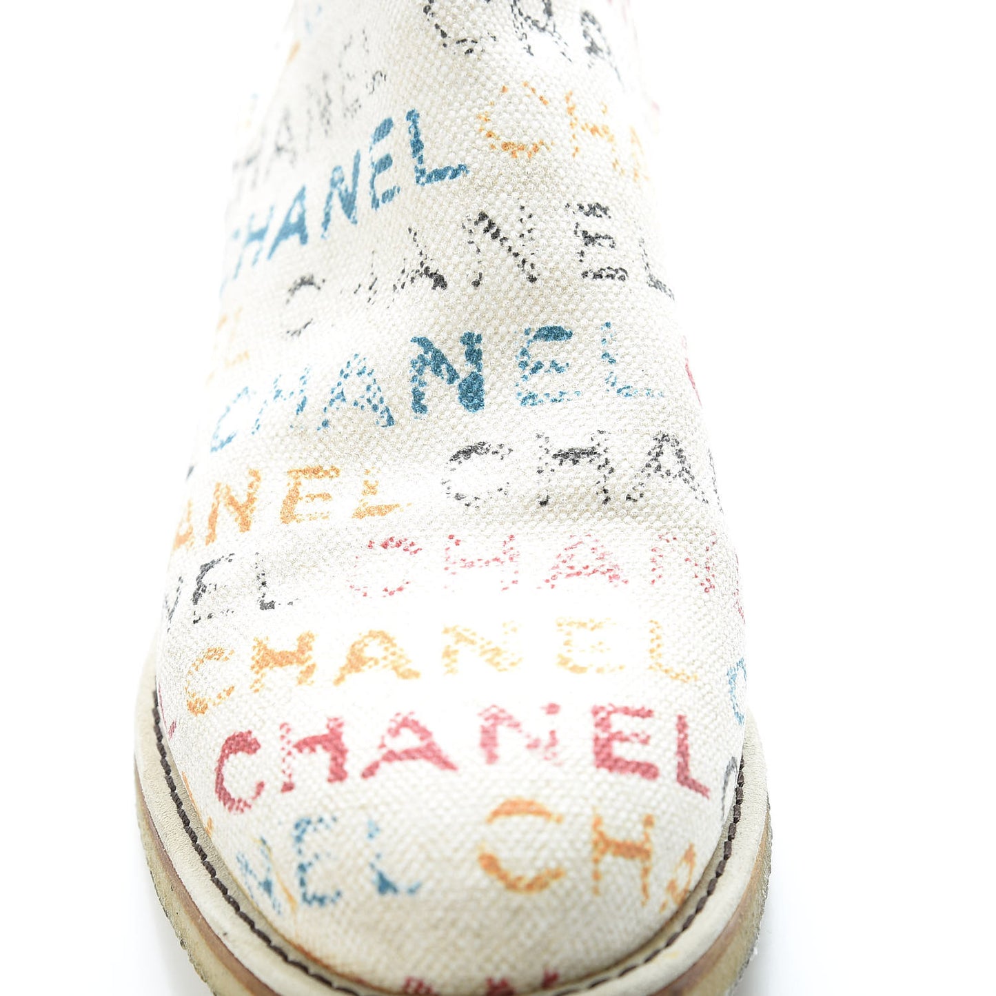 Canvas Logo Short Boots 38.5 Multicolor